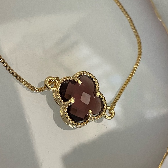 🔥SALE Burgundy wine clover bracelet - Picture 6 of 8